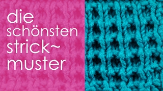 Stricken mit eliZZZa  Strickmuster Waffelmuster [upl. by Gault]