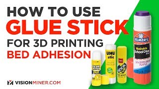 How To Use Glue Stick for 3D Printer Bed Adhesion [upl. by Mueller]