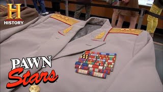 Pawn Stars MILLION DOLLAR Soviet Union Cold War Uniforms Season 8  History [upl. by Atekal]