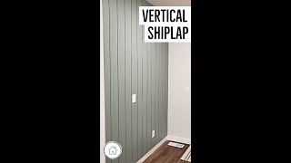 DIY Shorts  How to install vertical shiplap  REAL Shiplap [upl. by Iago616]