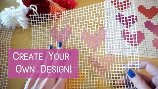 DIY Latch Hook Kit  Create Your Own Design  Knitting House Square [upl. by Nwotna]