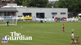 Goalkeeper falls foul of rules for bizarre League of Ireland goal [upl. by Stanley]