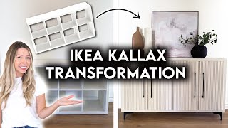 DIY IKEA HACK KALLAX TRANSFORMATION  FLUTED SIDEBOARD [upl. by Aiuhsoj869]