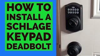 Install SLAGE Keypad Deadbolt Keyless Entry Door Lock [upl. by Eli452]