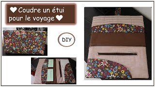 Coudre un étui en tissu pour voyage rangement billet papier didentité pratique Anna couture DIY [upl. by Sremlahc]