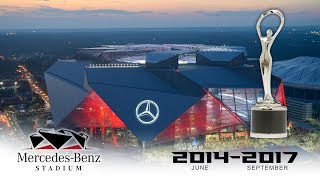 Official Atlanta Falcons MercedesBenz Stadium Construction TimeLapse [upl. by Adlare]