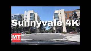 Sunnyvale Downtown California  Silicon Valley Drive USA 🏆 [upl. by Oyam]