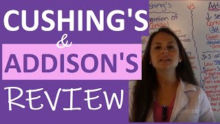 Cushings and Addisons Nursing  Addisons Disease vs Cushings Syndrome Nursing  Endocrine NCLEX [upl. by Ahsiket353]