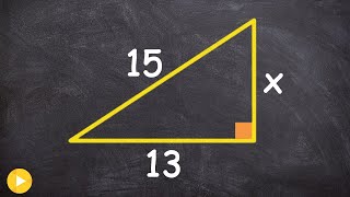 How to find the missing length of a leg of a right triangle [upl. by Nellad]