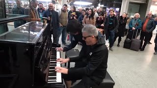 Epic Piano Battle Brings Crowd To A Standstill [upl. by Cherry289]