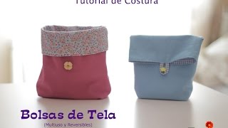 Tutorial 2  Bolsa de Tela  Fabric Bag [upl. by Stevens941]