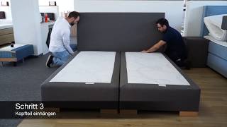 Boxspringbett Aufbau Montageanleitung für Boxspring Welt Betten [upl. by Vasiliki255]