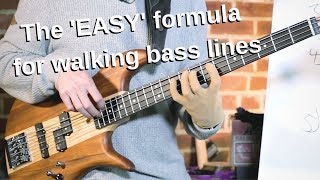 The SIMPLEST walking bass line formula  EXACTLY where to start [upl. by Nizam89]