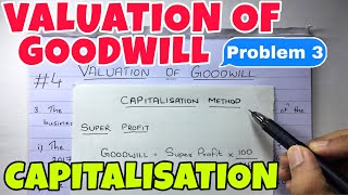 4 Valuation of Goodwill  Capitalisation Problem By Saheb Academy  BCOM  BBA  CMA [upl. by Gudrin]