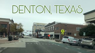 Denton Texas Downtown And The City  Population 136K [upl. by Ynohtn]