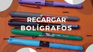 💉 💙RECARGAR BOLÍGRAFOS de tinta 🖊️ PILOT y Uniball 💥 [upl. by Cloots711]