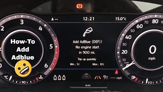 How to add Adblue to Volkswagen Tiguan Rline [upl. by Dud]