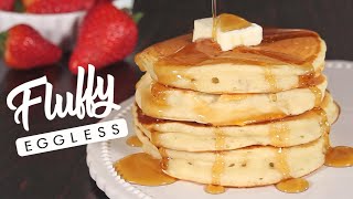 Eggless Fluffy Pancakes  Easy One Bowl  How Tasty Channel [upl. by Yr]