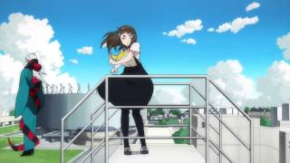 Gatchaman Crowds EP1  Hajime meets JJ Robinson [upl. by Ahseat293]