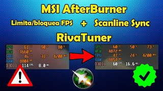 💻BLOQUEARLIMITAR FPS💻 EVITAR STUTTERING Y TEARING💯  MSI AFTERBURNER Y RIVATUNER  SCANLINE SYNC ⚡ [upl. by Ahsekat]