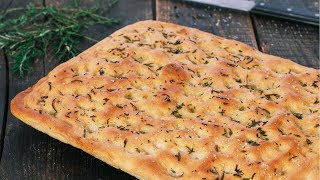 Classic Focaccia  Italian Focaccia Bread [upl. by Aneeled]