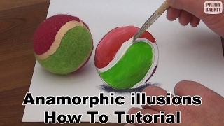 Anamorphic illusion tutorial  How to make 3D trick art [upl. by Artapoelc]