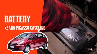 How to replace the car battery XSARA PICASSO 16i 🔋 [upl. by Leventis651]