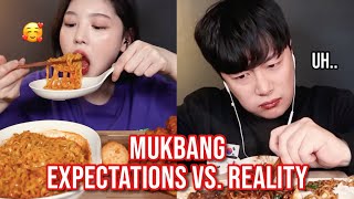 mukbang EXPECTATIONS vs REALITY [upl. by Nap64]