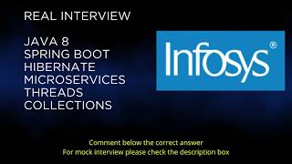 SELECTED  INFOSYS  java spring boot microservices hibernate interview  real time java interview [upl. by Aurea]