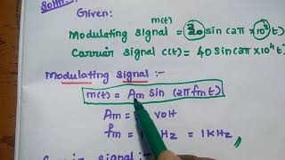 Amplitude Modulation  Important Problems solved [upl. by Petite]