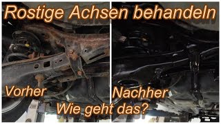 Unterbodenschutz mit Rostumwandler selber machen  Toyota Avensis [upl. by Airdnassac]