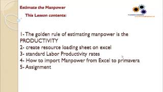 Estimate the Manpower and create Manpower loading sheet [upl. by Kalle235]