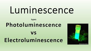 Photoluminescence vs Electroluminescence Material science [upl. by Anigue]