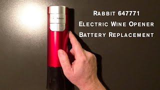 Rabbit Wine Opener Battery ReplacementRepair Metrokane Model 647771 [upl. by Flynn]