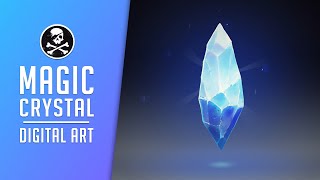 MAGIC CRYSTAL ART Digital Painting Process in Photoshop ● SephirothArt [upl. by Malamut]