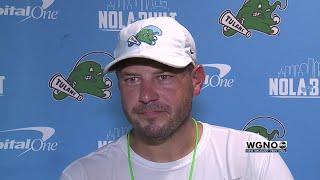 Tulane head coach Jon Sumrall after Tuesdays practice [upl. by Ahsile]