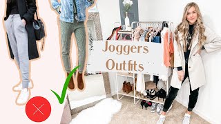 How to STYLE Joggers  10 EASY Jogger Outfit Ideas [upl. by Amaty]