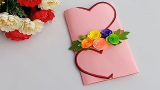 A Beautiful Anniversary card idea  How to make anniversary card at home [upl. by Ennovart]