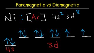 Paramagnetic vs Diamagnetic  Paired vs Unpaired Electrons  Electron Configuration [upl. by Hube]