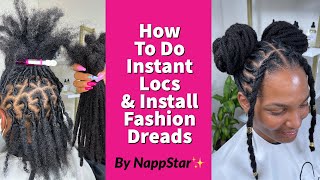 Tutorial Crochet Instant Locs  Loc Extension Install [upl. by Ytsirhk]