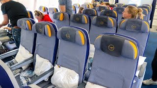 TRIP REPORT  Lufthansa  Airbus A340600  Munich  Los Angeles MUCLAX  Economy Class [upl. by Lowry778]