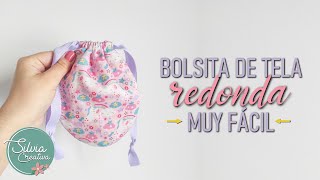 BOLSITA DE TELA REDONDA muy fácil  patrón gratuito [upl. by Stander]