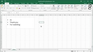 How to insert bullet points in text box in Excel [upl. by Morris326]